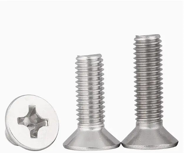 十字平頭白鋼螺絲 #10, 2-1/2"