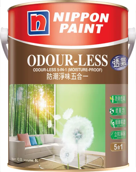 立邦防潮淨味五合一乳膠漆啞白	5L