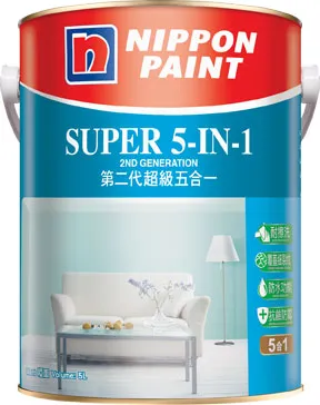 立邦超級五合一乳膠漆啞白	1L