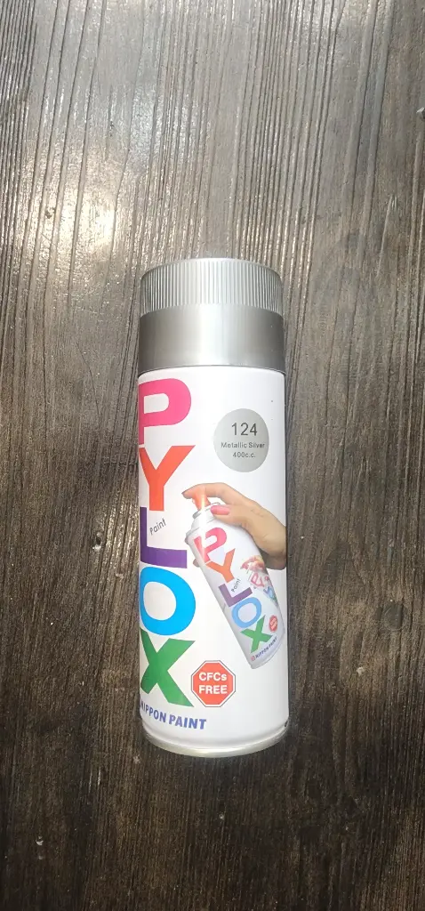 PYLOX 手噴漆  金屬銀#124	400cc 