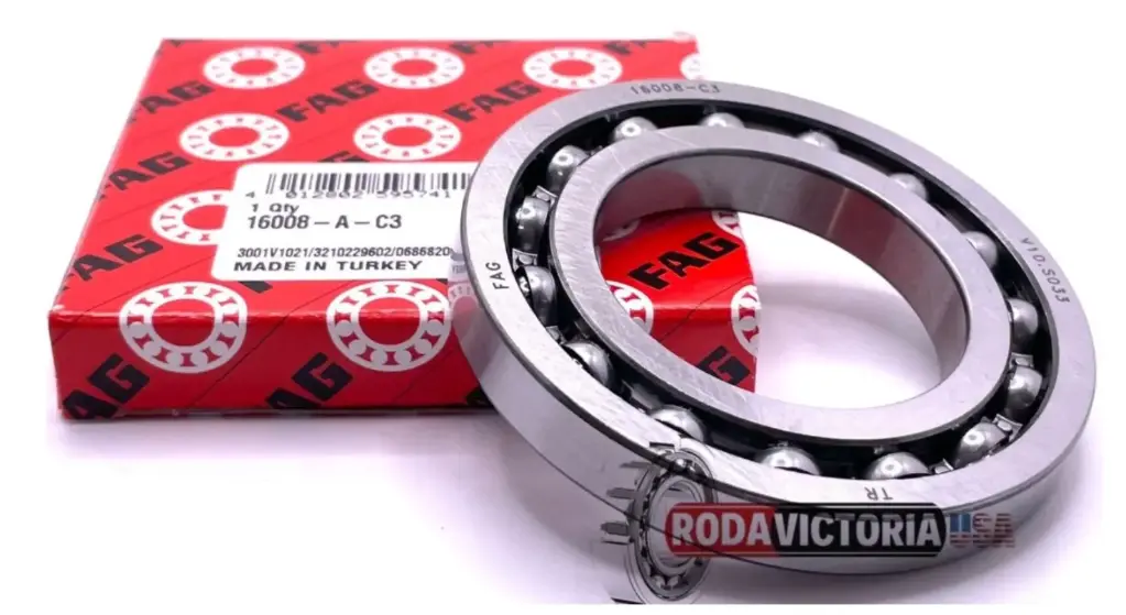 FAG, Single Row Deep Groove Ball Bearing, Part No.: 16008-A-C3