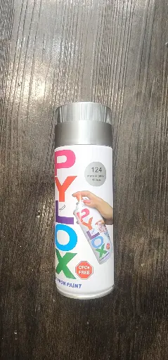[A163d] PYLOX 手噴漆  金屬銀#124	400cc 