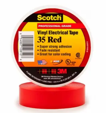 [S044a] Scotch 電線膠布	 紅 