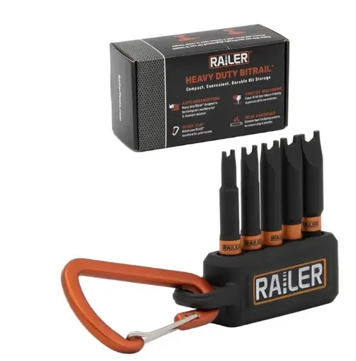 [SS037] Spanner Screwdriver Bit Set - Railer 5PC S2 Steel 2" Spanner Snake Eyes  Impact Driver Bit Set With A Tool Storage Bit Holder & Carabiner