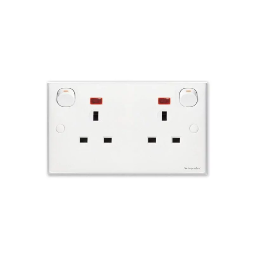 [EF010] Schneider 施耐德 插座 E30, 13A, 有掣, 雙位